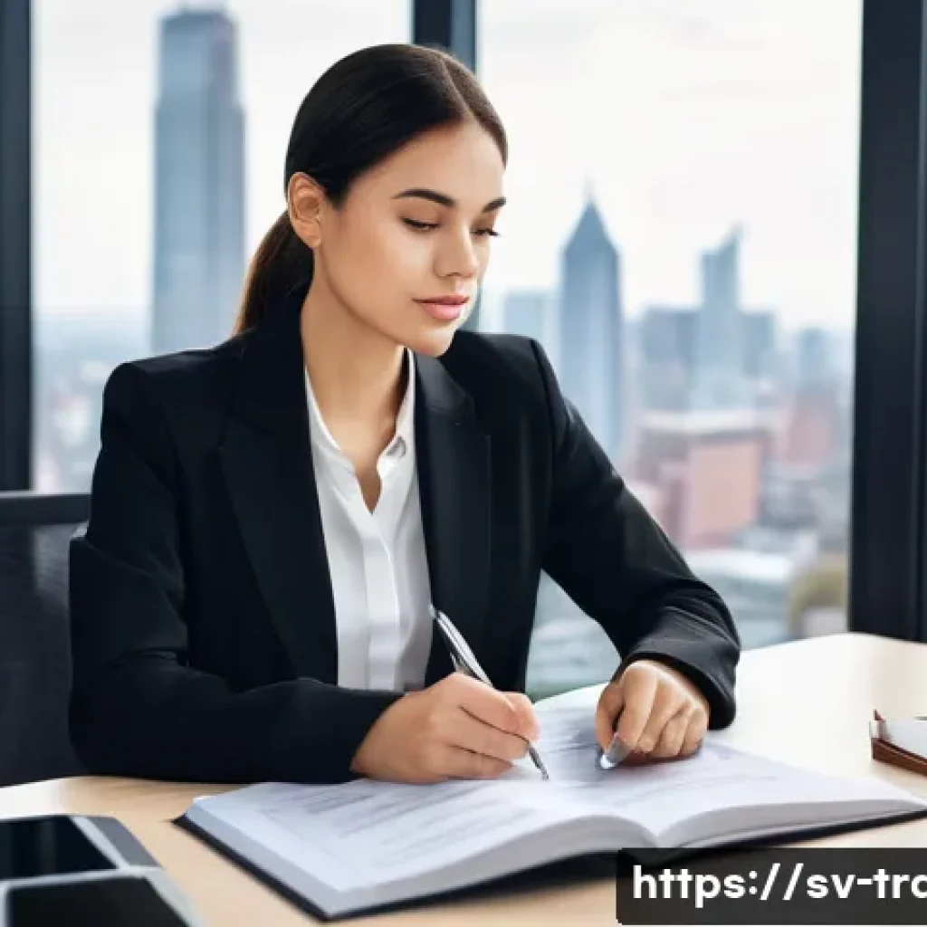 번역사 자격증 필수 학습 자료 - **Prompt 1: Focused Translator in a Modern Office**
    "A diverse adult woman, aged 30s, profession...