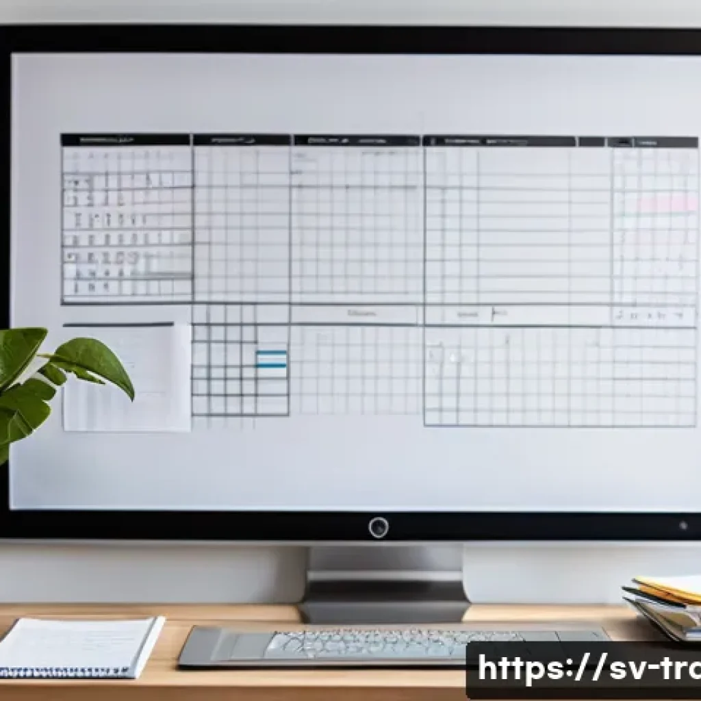 번역사 업무일지 작성의 중요성 - A modern home office scene focused on a professional Swedish translator working diligently on a lapt...