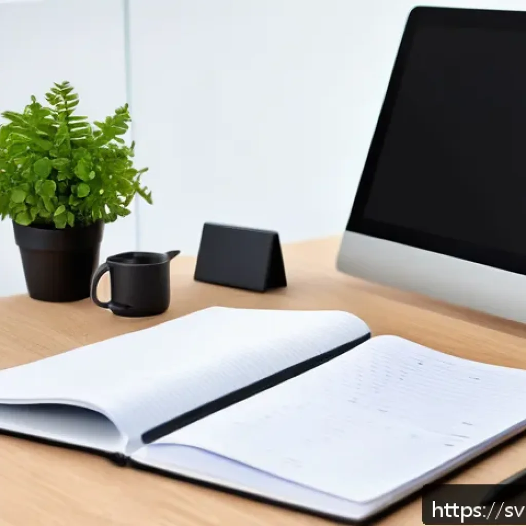 번역사 업무일지 작성 방법 - A modern Swedish home office setup featuring a clean desk with a laptop displaying a digital transla...